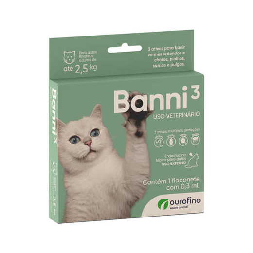 Antipulgas Banni 3 0,3ml até 2,5kg