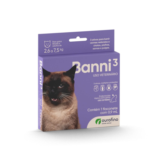 Antipulgas Banni 3 0,9ml 2,6 a 7,5kg