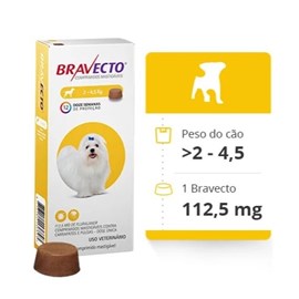 Antipulgas Bravecto 02 a 4.5Kg 1 Comprimido Mastigavel