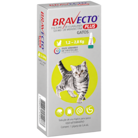 Antipulgas Bravecto Plus Gatos 112,5mg 1,2 a 2,8kg