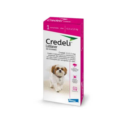 Antipulgas Credeli com 1 Comprimidos 2,5 a 5,5KG 112,5MG