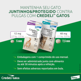 Antipulgas Credeli Gatos 1 Comprimido12mg 0,9 a 2kg