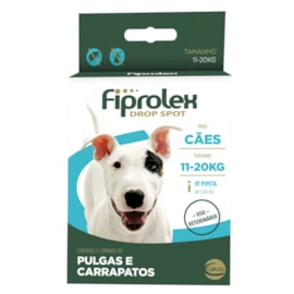 Antipulgas Fiprolex Drop Spot 11 a 20kg 1 Pipeta