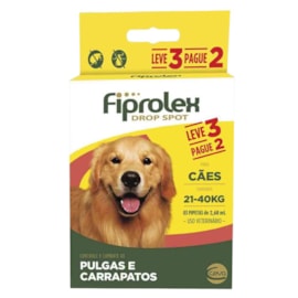 Antipulgas Fiprolex Drop Spot 21 a 40kg 3 Pipeta