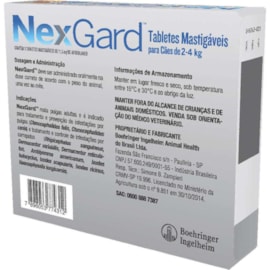 Antipulgas N.e.x.g.a.r.d 02 A 04kg 1.3mg 3 Tabletes