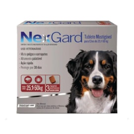 Antipulgas N.e.x.g.a.r.d 25,1 A 50kg 136mg 3 Tabletes
