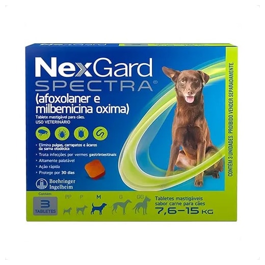 Antipulgas N.e.x.g.a.r.d Spectra 7,6 A 15kg 3 Tabletes