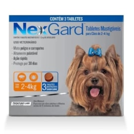 Antipulgas Nexgard 02 a 04kg 11,3mg 3 tabletes