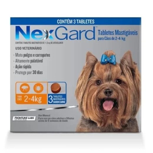 Antipulgas Nexgard 02 a 04kg 11,3mg 3 tabletes