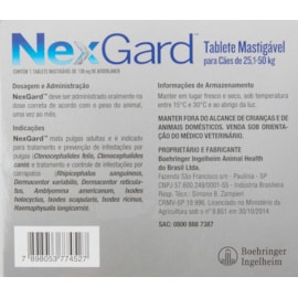 Antipulgas Nexgard 25,1 a 50kg 136mg 1 tablete