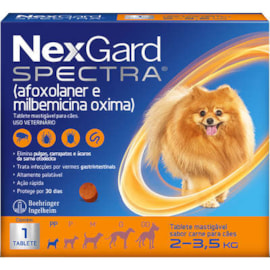 ANTIPULGAS NEXGARD SPECTRA 02 A 3,5KG 1 TABLETE