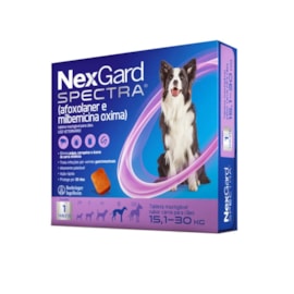 ANTIPULGAS NEXGARD SPECTRA 15,1 A 30KG 3 TABLETES