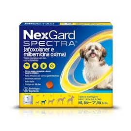 ANTIPULGAS NEXGARD SPECTRA 3,6 A 7,5KG 1 TABLETE