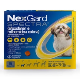 Antipulgas Nexgard Spectra 3 a 7,5kg 3 tabletes