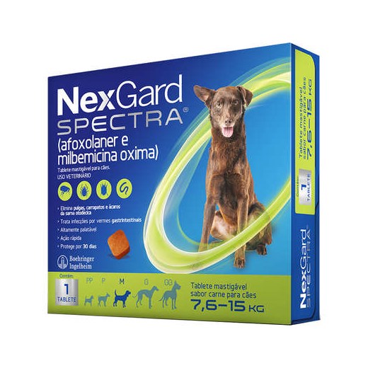Antipulgas Nexgard Spectra 7,6 a 15Kg 1 Tablete