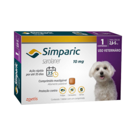 ANTIPULGAS SIMPARIC 10MG 2,6-5KG 1 TABLETE
