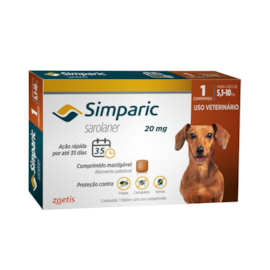 ANTIPULGAS SIMPARIC 20MG 5,1-10KG 1 TABLETE