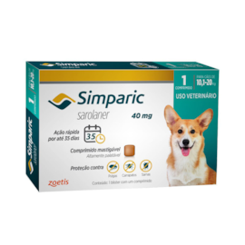 ANTIPULGAS SIMPARIC 40MG 10,1-20KG 1 TABLETE
