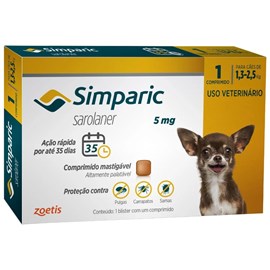 Antipulgas Simparic Cx 1Comprimido 05Mg 1,3-2,5Kg