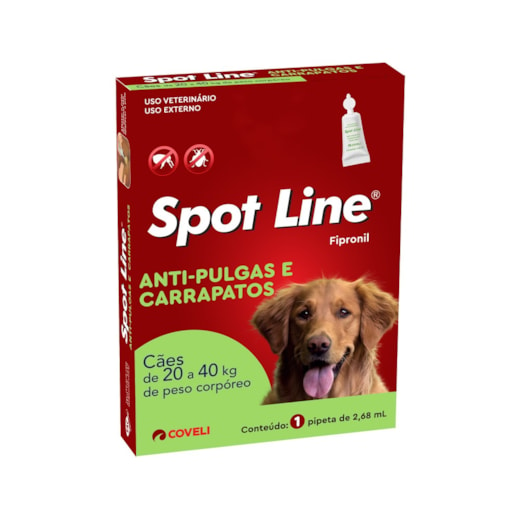 Antipulgas Spot Line 20 a 40kg 2,68ml