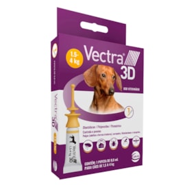 Antipulgas Vectra 3D Cães 1,5 A 4kg 1 Pipeta