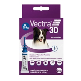 Antipulgas Vectra 3D Cães 10 A 25kg 1 Pipeta