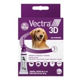 Antipulgas Vectra 3D Cães 25 A 40kg 1 Pipeta