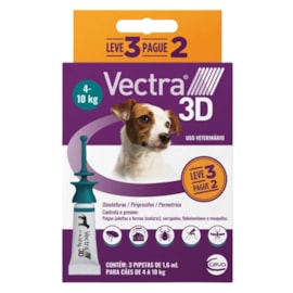 Antipulgas Vectra 3D Cães 4 A 10kg 3 Pipeta