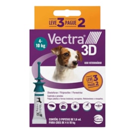 Antipulgas Vectra 3D Cães 4 A 10kg 3 Pipeta