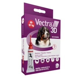 Antipulgas Vectra 3D Cães 40 A 67kg 1 Pipeta