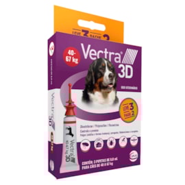 Antipulgas Vectra 3D Cães 40 A 67kg 3 Pipetas