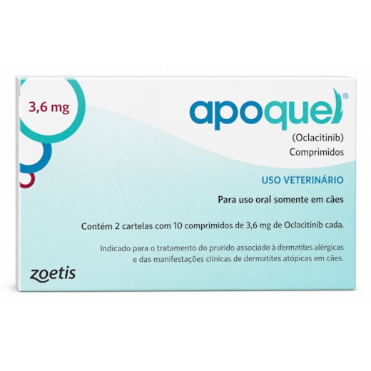 Apoquel 3,6mg Caixa com 20 Comprimidos