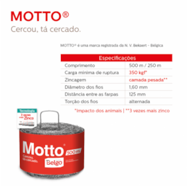Arame Farpado 500MT Belgo Motto