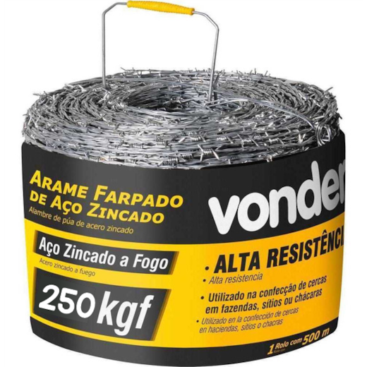 Arame Farpado 500MT Vonder 250kgf