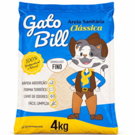 Areia Higiênica Gato Bill Fina 4Kg