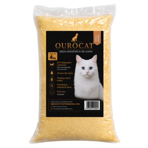 Areia Higiênica para Gato Ouro Cat Fina 4kg