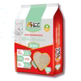 Areia Sanitária Biodegradável Grossa Great Pets 3,8kg
