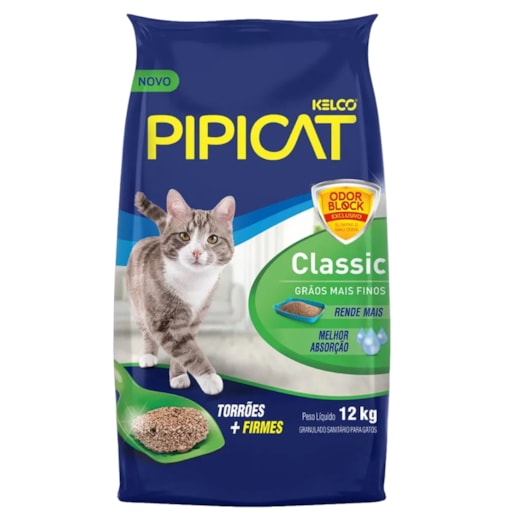 Areia Sanitaria Pipicat 12Kg Classic