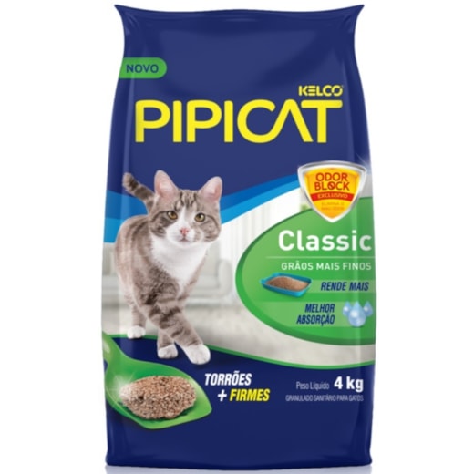 Areia Sanitária Pipicat 4kg Classic