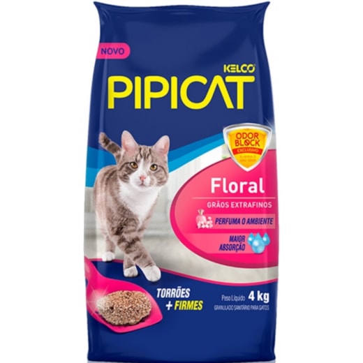 Areia Sanitária Pipicat 4kg Floral