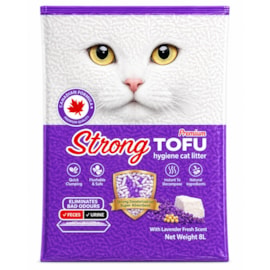 Areia Sanitária Strong Lavanda Biodegradável Tofu 2,5Kg