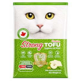 Areia Sanitária Strong Maçã Verde Biodegradável Tofu 2,5Kg
