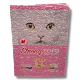 Areia Sanitária Strong Morango Biodegradável Tofu 2,5Kg