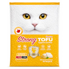 Areia Sanitária Tofu Strong Chá Verde Biodegradável 2,5Kg