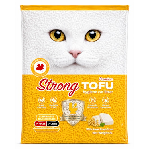 Areia Sanitária Tofu Strong Chá Verde Biodegradável 2,5Kg