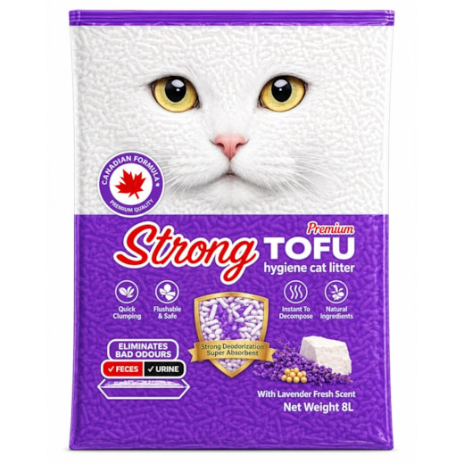 Areia Sanitária Tofu Strong Lavanda Biodegradável 2,5Kg