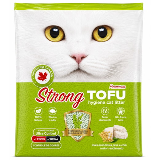 Areia Sanitária Tofu Strong Limão Biodegradável 2,5Kg