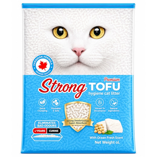Areia Sanitária Tofu Strong Sem Perfume Biodegradável 2,5Kg