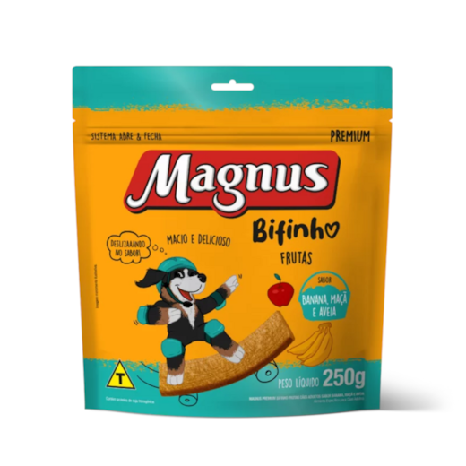 Bifinho Magnus Mastigáveis 250gr Banana, Maça e Aveia