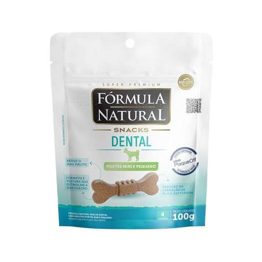 Bifinho Snacks Cão Fórmula Natural Dental 100g Mini/Pequeno